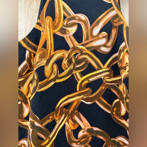 Trina Turk “Aptos” Chain Print Black and Brown Dress - Picture 9 of 15